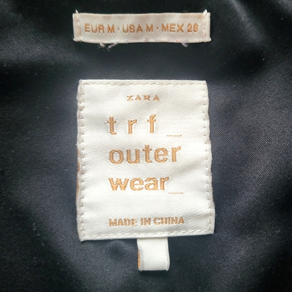 ZARA Women Bomber Flight Jacket Olive M - Picture 8 of 8